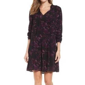 Caslon Ruffle Split Neck Dress